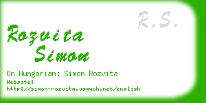 rozvita simon business card